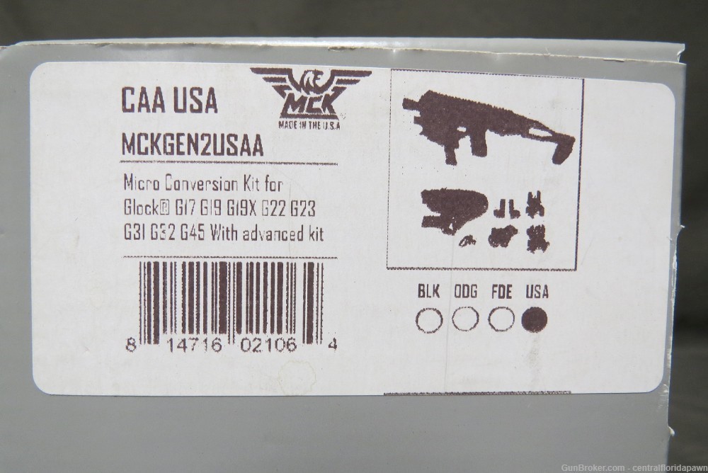 CAA Micro Conversion Kit Glock Pistols MCK 2.0 Gen 2 w/ light & sling kit-img-10