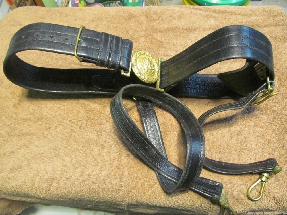 Vintage US Navy Officers Sword Belt-img-0
