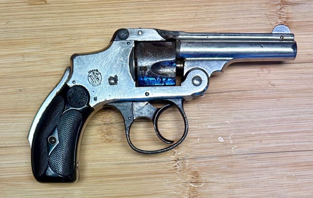Smith and Wesson Safety Hammerless. Top Break Revolver. Lemon Squeezer.-img-0
