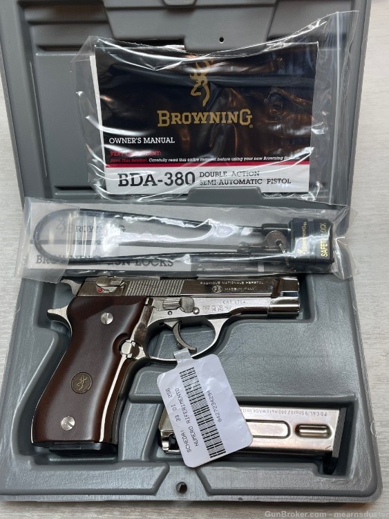  Browning BDA .380 Nickel New In Box H183-img-0