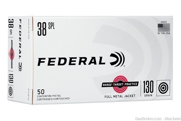 50 rounds Federal RTP38130 38 Special ammunition Factory NEW-img-0
