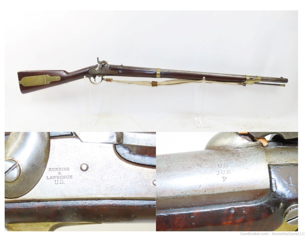 Antique ROBBINS & LAWRENCE U.S. Model 1841 MISSISSIPPI Rifle .54 CIVIL WAR -img-0