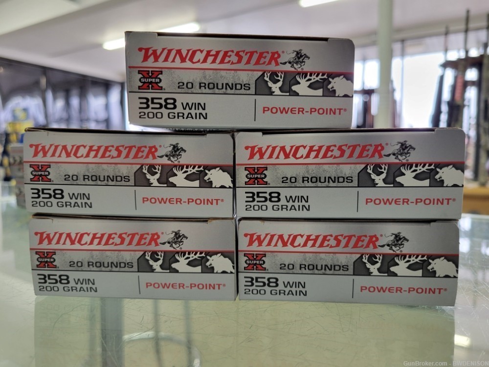 Winchester Power-Point 358 Winchester 200gr Jacketed Soft Point 100ct X3582-img-0