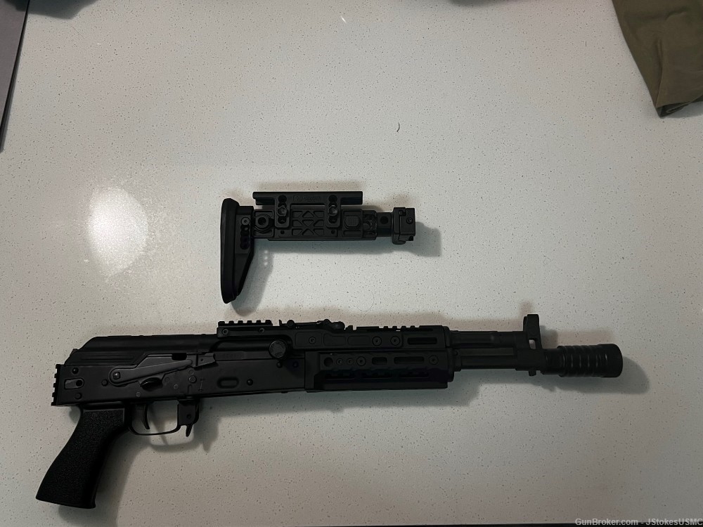 Bulgarian AK-105 Kit Build Pistol 5.45x39 w/4 Bulgarian Mags + Brace-img-1