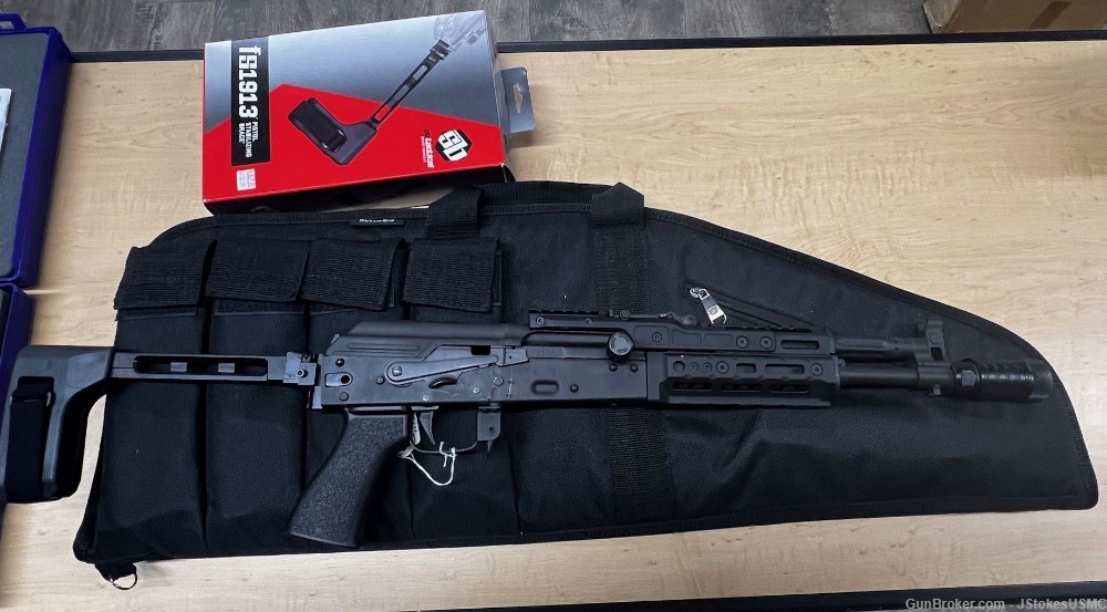 Bulgarian AK-105 Kit Build Pistol 5.45x39 w/4 Bulgarian Mags + Brace-img-0