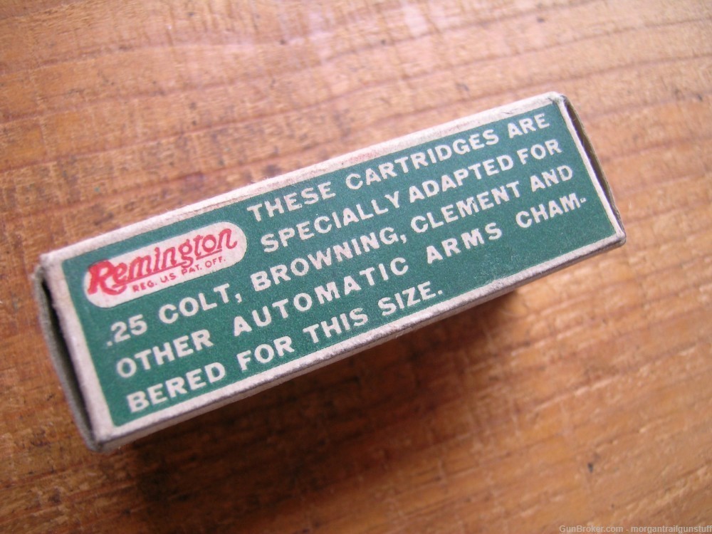 Vintage Remington Dog Bone Full 50rd Box .25 Auto/6.35mm Ammo 25acp-img-2
