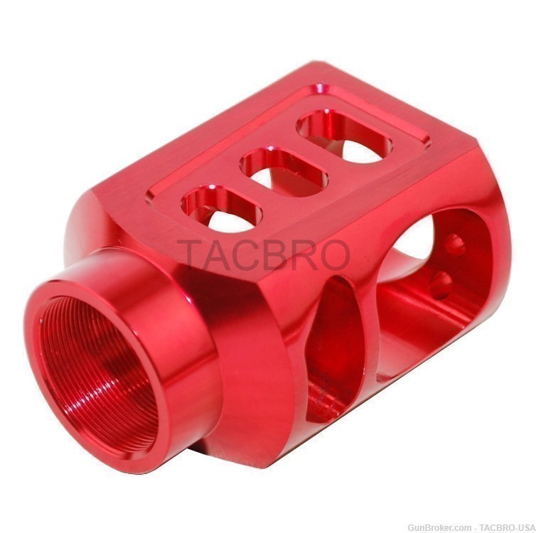 TACBRO Red Aluminum 15/16"x32 Thread Pitch Muzzle Brake For Kel-tec KSG-img-2