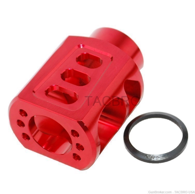 TACBRO Red Aluminum 15/16"x32 Thread Pitch Muzzle Brake For Kel-tec KSG-img-0