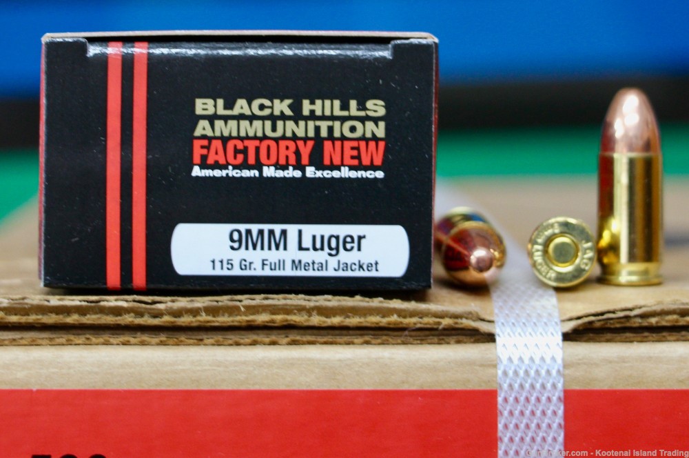 9mm Black Hills Ammunition 500rds 115gr, FMJ-img-1