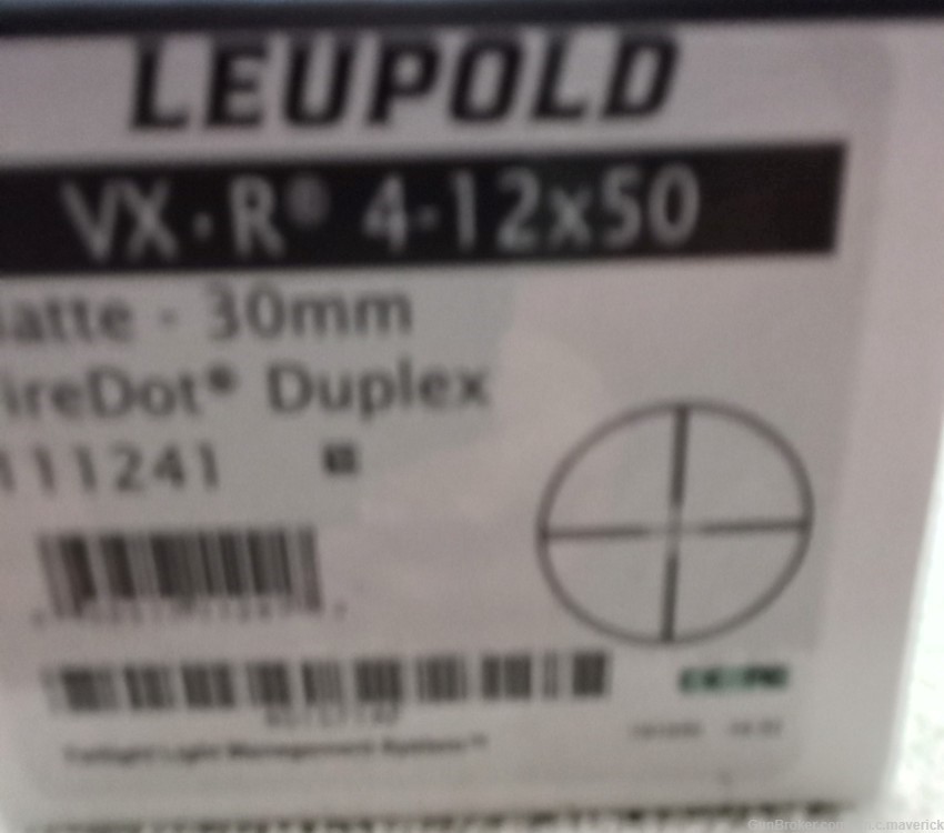 Matte Leupold VX-R 4-12x50mm rifle scope with FireDot duplex reticle-img-13