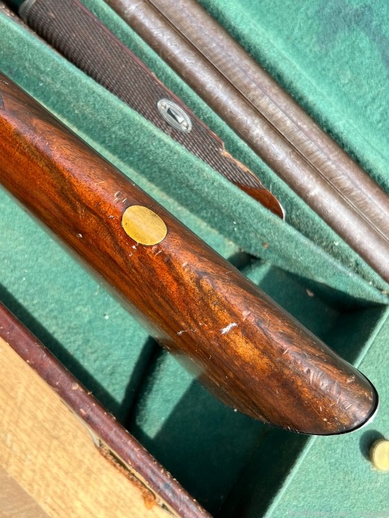 J. Clarke Underlever SxS 12ga English Cased Hammer Gun-img-23