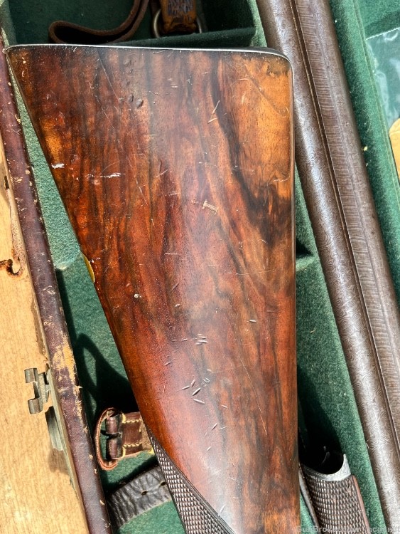 J. Clarke Underlever SxS 12ga English Cased Hammer Gun-img-16