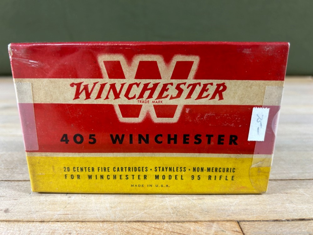 Vintage Winchester .405 Ammo (1 Box) 20 Rounds VGC 300 Grain Soft Point -img-3