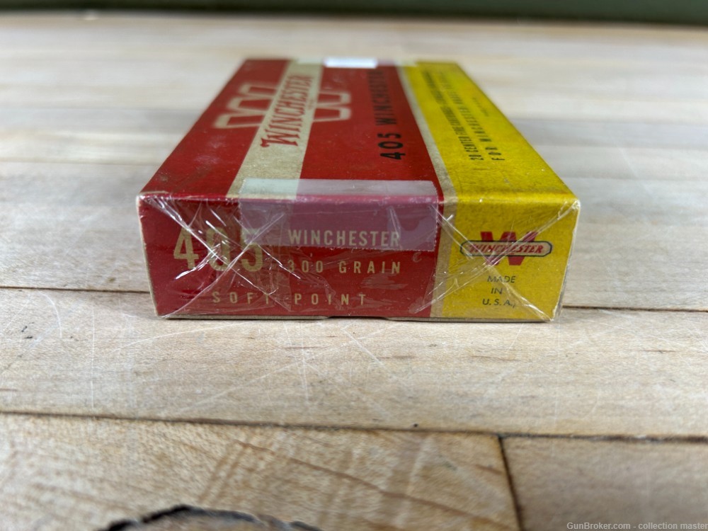 Vintage Winchester .405 Ammo (1 Box) 20 Rounds VGC 300 Grain Soft Point -img-2