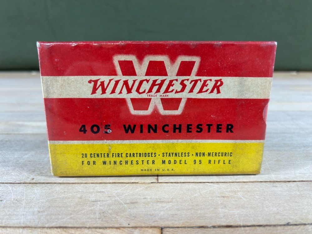 Vintage Winchester .405 Ammo (1 Box) 20 Rounds VGC 300 Grain Soft Point -img-0
