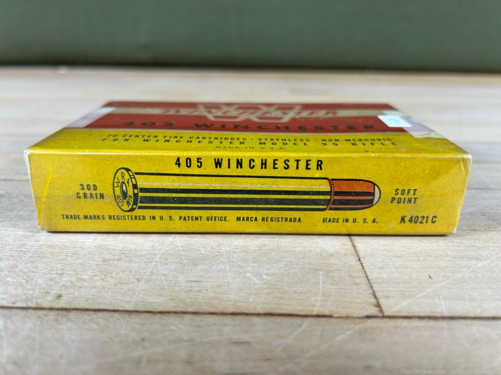 Vintage Winchester .405 Ammo (1 Box) 20 Rounds VGC 300 Grain Soft Point -img-5