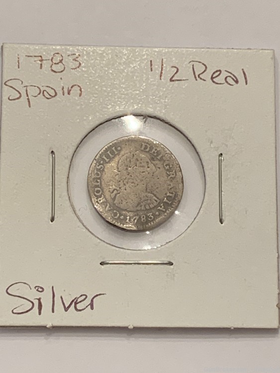 1783 Spanish half real, silver -img-0