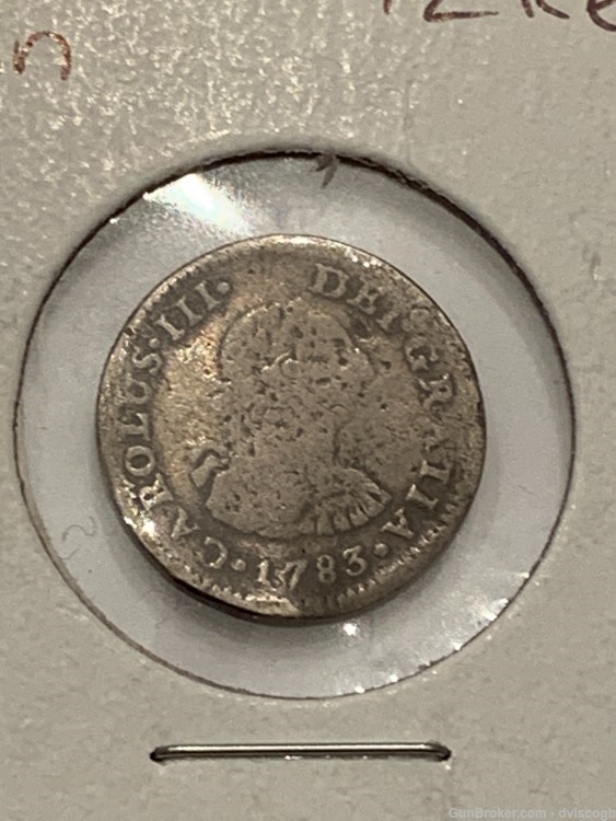 1783 Spanish half real, silver -img-1