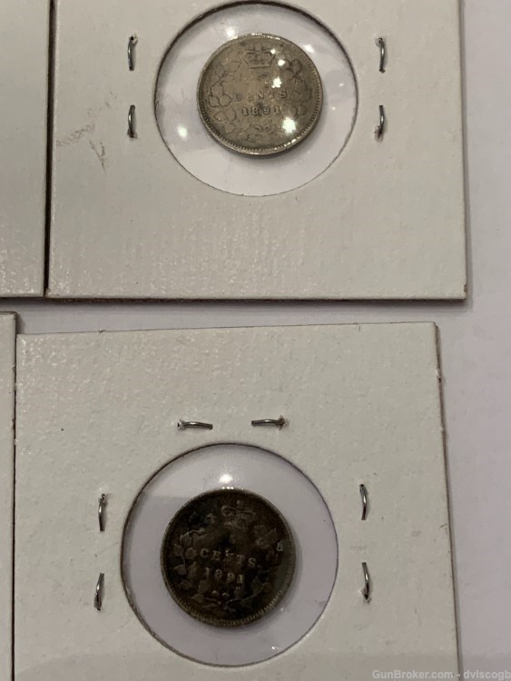 1891 - 1918 Canada 5 cent and 10 cent - 7 coins, silver -img-8