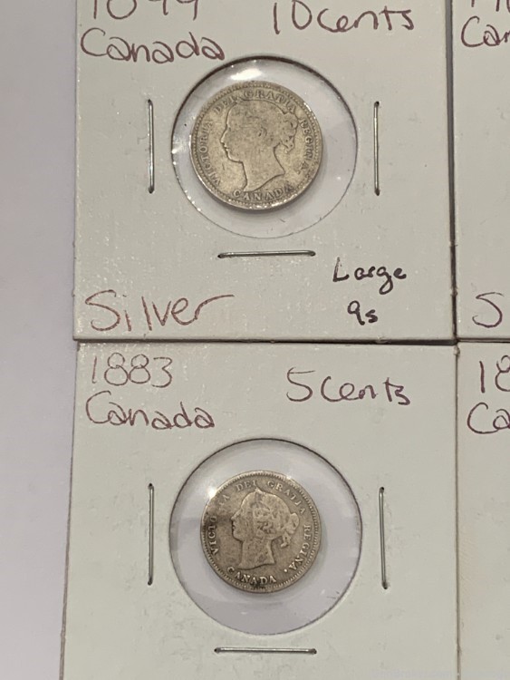 1891 - 1918 Canada 5 cent and 10 cent - 7 coins, silver -img-4