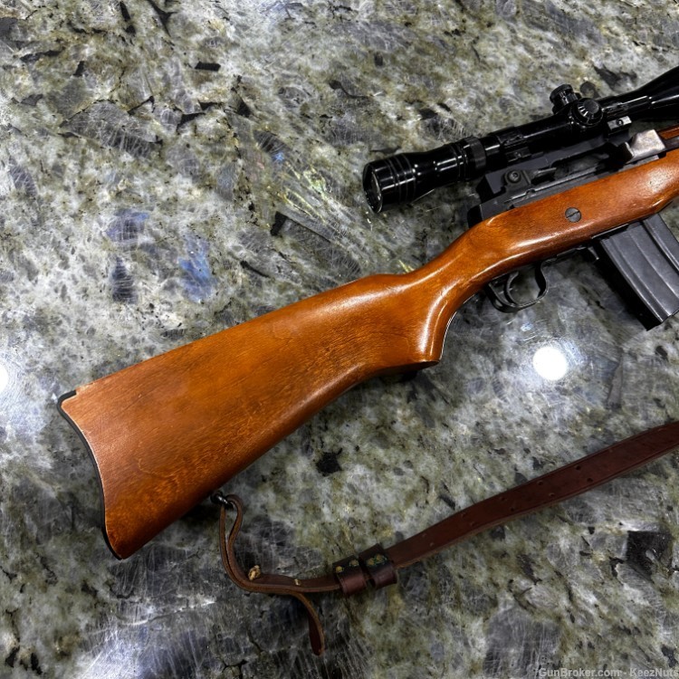 NICE 1978 Ruger Mini-14 Rifle .223 w/ Redfield 3-9x Scope & Leather Sling-img-2