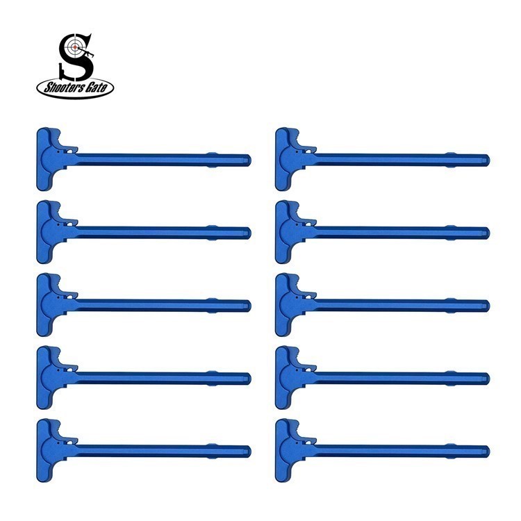 10pc. AR-15 Mil Spec Charging Handle in Blue color [ShootersGate]-img-0