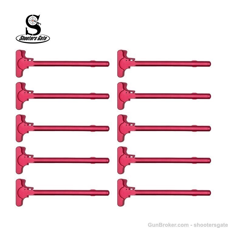 20pc. AR-15 Mil Spec Charging Handle in Red Color [ShootersGate]-img-1