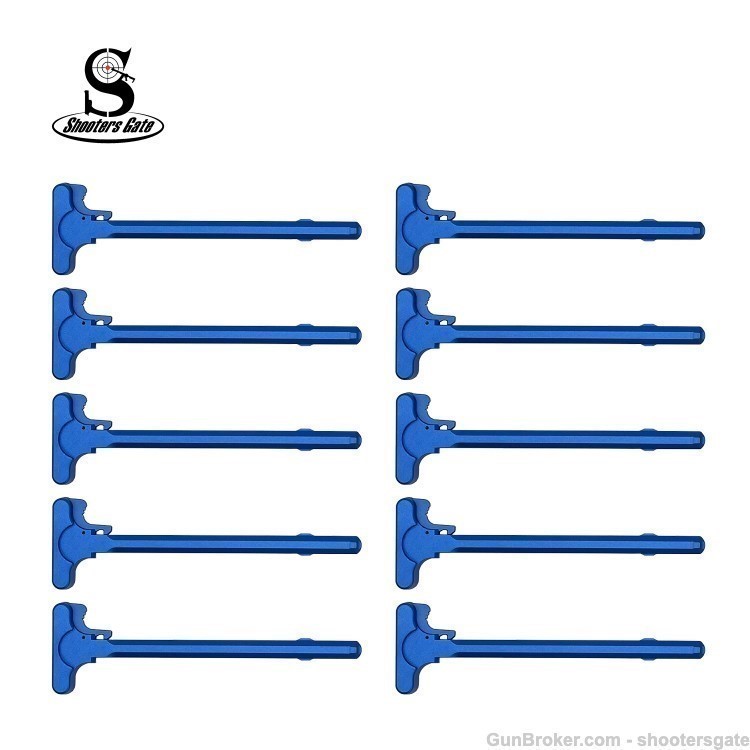 25pc. AR-15 Mil Spec Charging Handle in Blue color [ShootersGate]-img-1