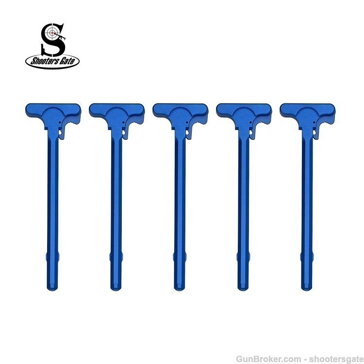 25pc. AR-15 Mil Spec Charging Handle in Blue color [ShootersGate]-img-2