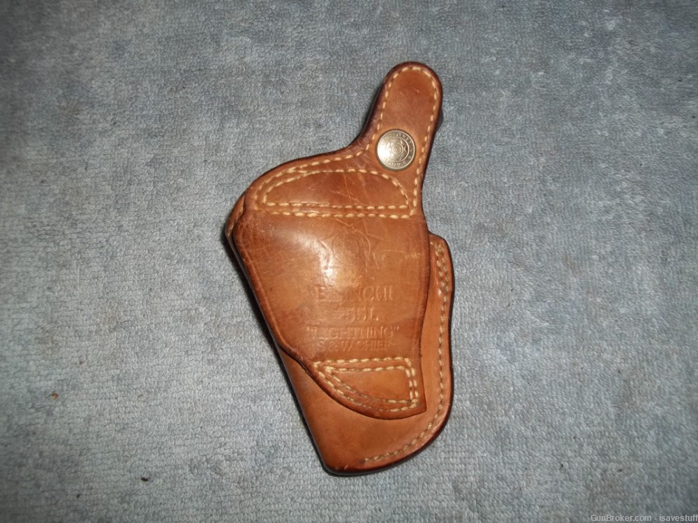 Smith Wesson 36 38 49 649 Hump   Bianchi R/H OWB Leather Holster REAR STRAP-img-8