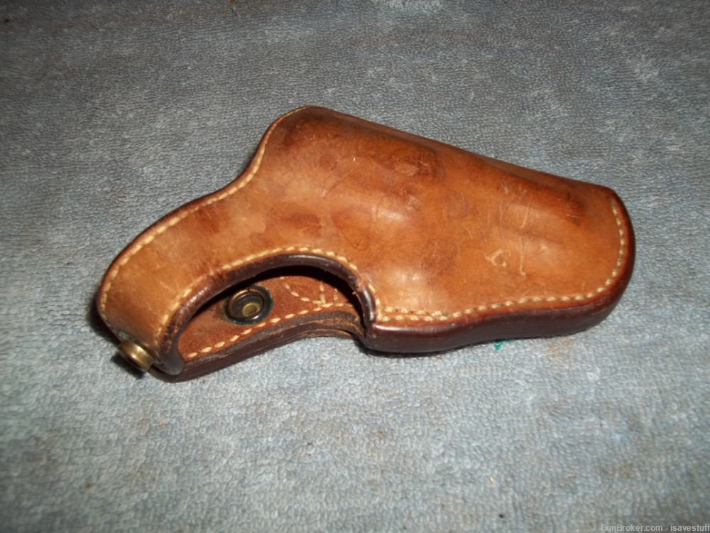 Smith Wesson 36 38 49 649 Hump   Bianchi R/H OWB Leather Holster REAR STRAP-img-5