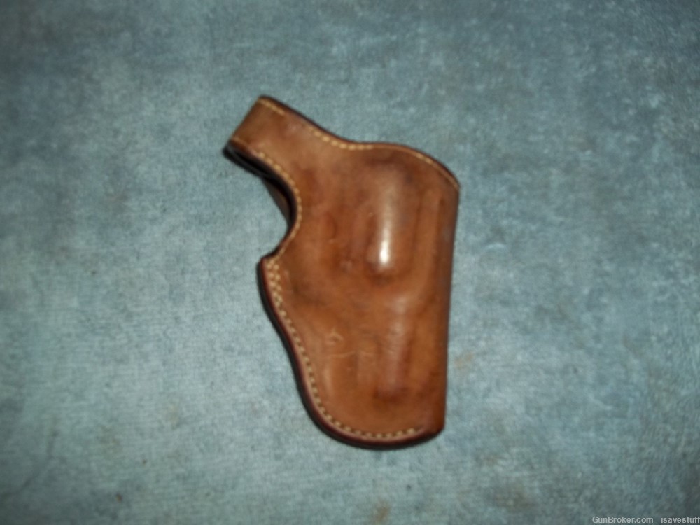 Smith Wesson 36 38 49 649 Hump   Bianchi R/H OWB Leather Holster REAR STRAP-img-7