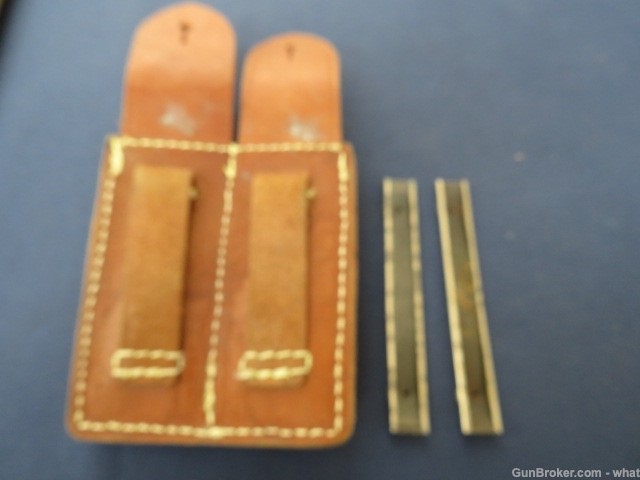 2 Mauser Broomhandle C96 Stripper Clips & Chinese Leather Clip Pouch-img-5