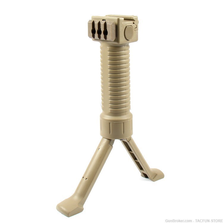 TAN Standard Rail Vertical Fore-Grip Bipod System for 20mm Rail-img-0
