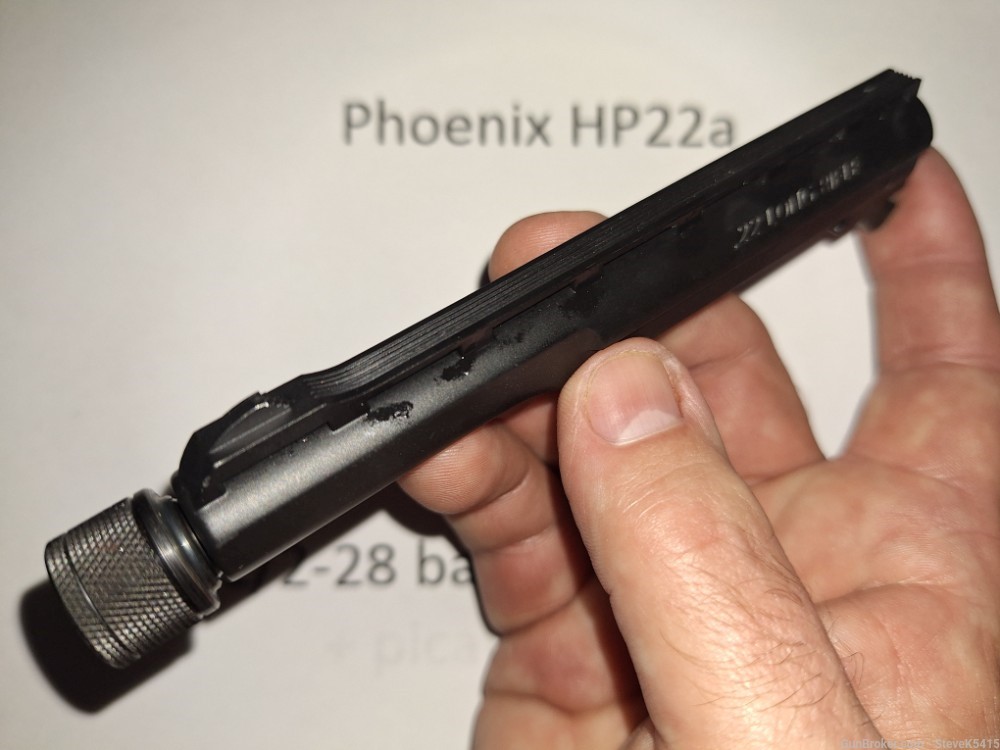 Phoenix arms hp22a 1/2-28 threaded barrel - 5inch black-img-1