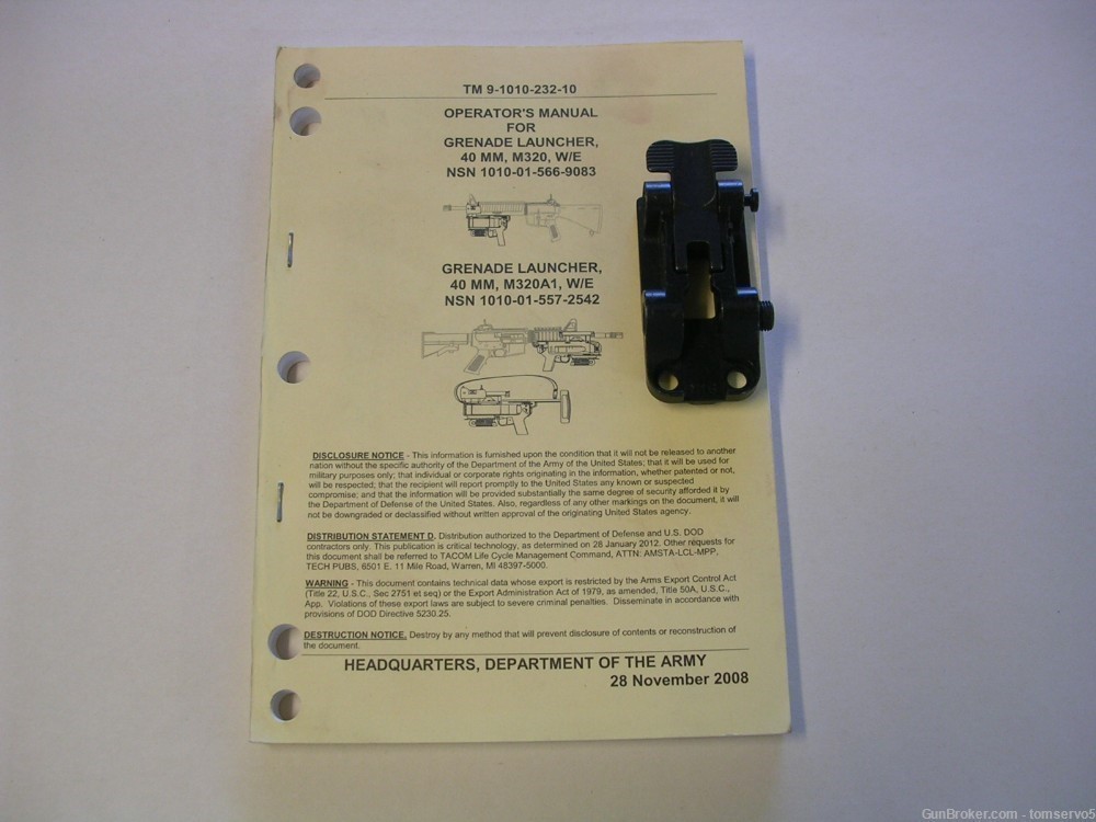 RARE!  M320 grenade launcher mounting bracket, M203 replacement-img-0