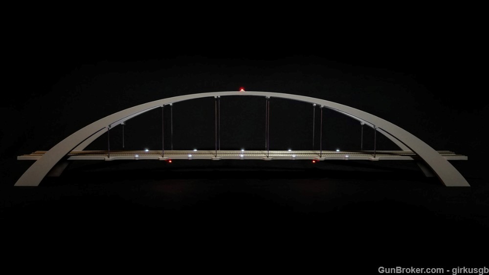 N Scale 30" GCS Arch Bridge with LED Lighting-img-1