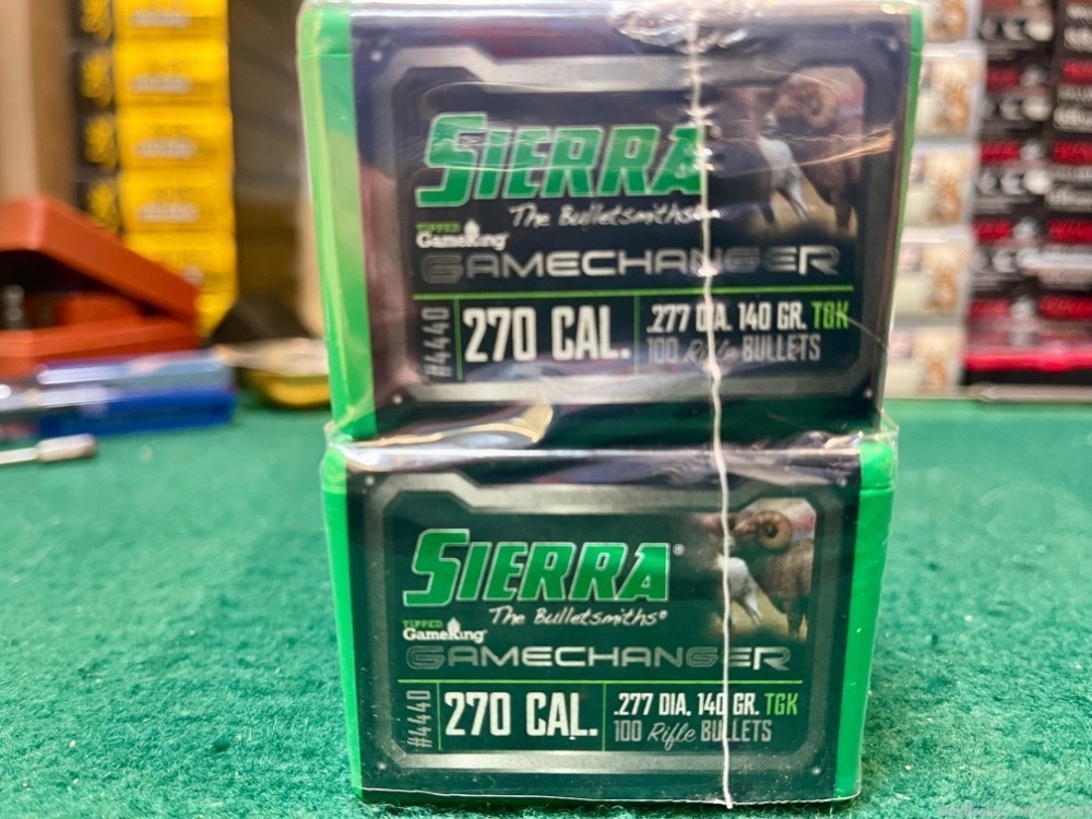 200 qty of 270 Cal .277" 140 gr Sierra TGK Bullets. 6.8, WSM, 270 Win-img-0