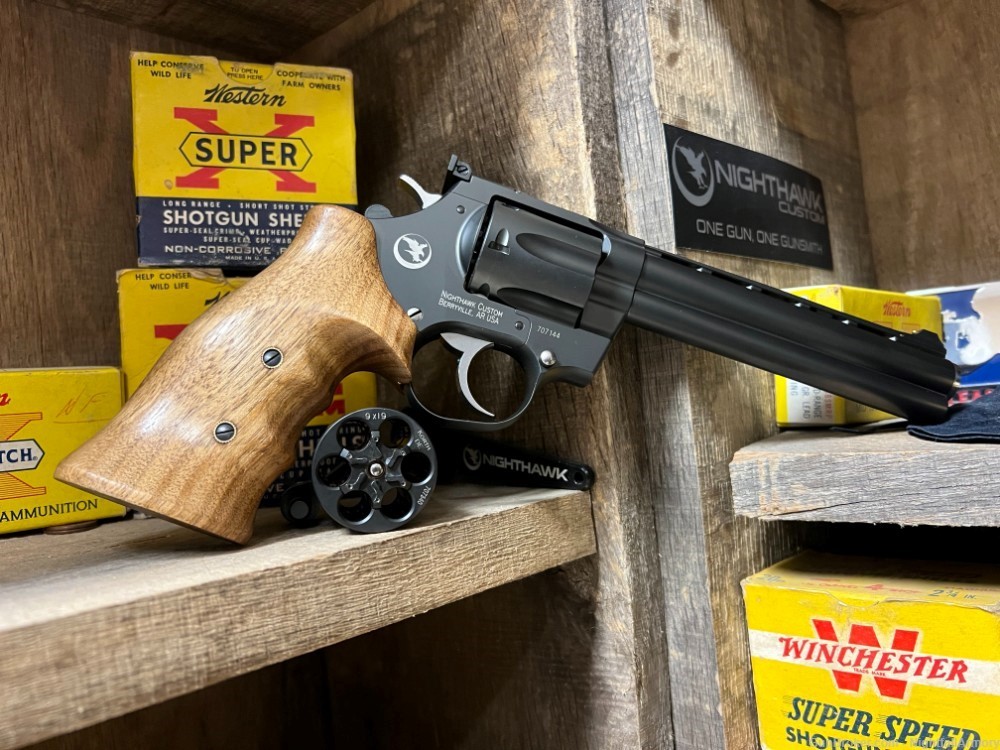 Nighthawk Custom Korth Mongoose Magnum 6" .357 MAG Revolver w 9mm cylinder-img-0