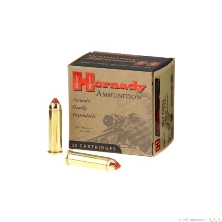 25 RDS Hornady LeveRevolution 357 Magnum Ammo 140 GN FTX .357 mag lever-img-0