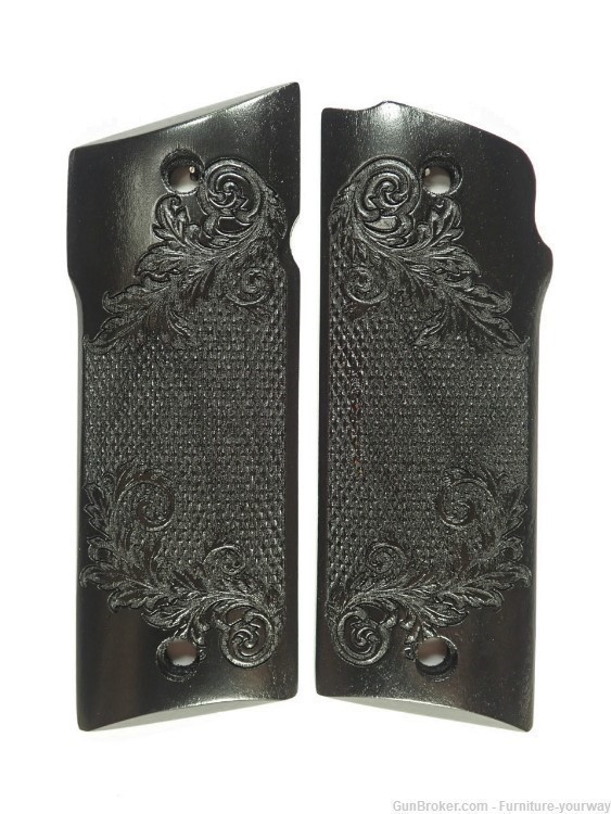 Ebony Floral Checker Coonan .357 Grips-img-1
