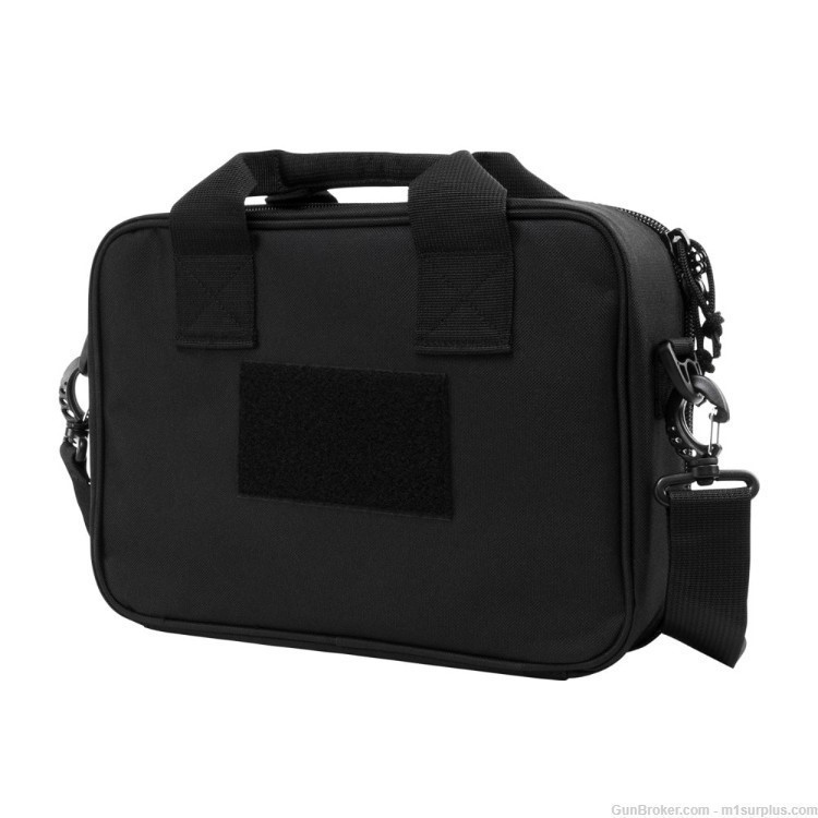 Black Double Pistol Range Bag Storage Case fits GLOCK 17 19 22 23 26 27 19X-img-4