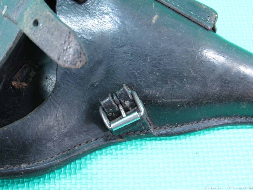 German Luger Holster 1940 WaA300 Leather w/ Buckle Flap and Extra Mag Pouch-img-6