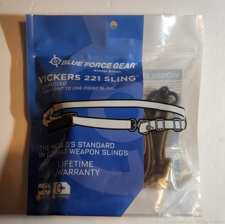 Blue Force Gear Vickers 221 Sling 2-To-1 Point Coyote Acetal Adjuster NEW-img-2