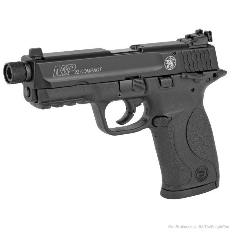 Smith & Wesson M&P22 Compact Striker 22LR Pistol Threaded 3.7" Barrel NEW-img-0