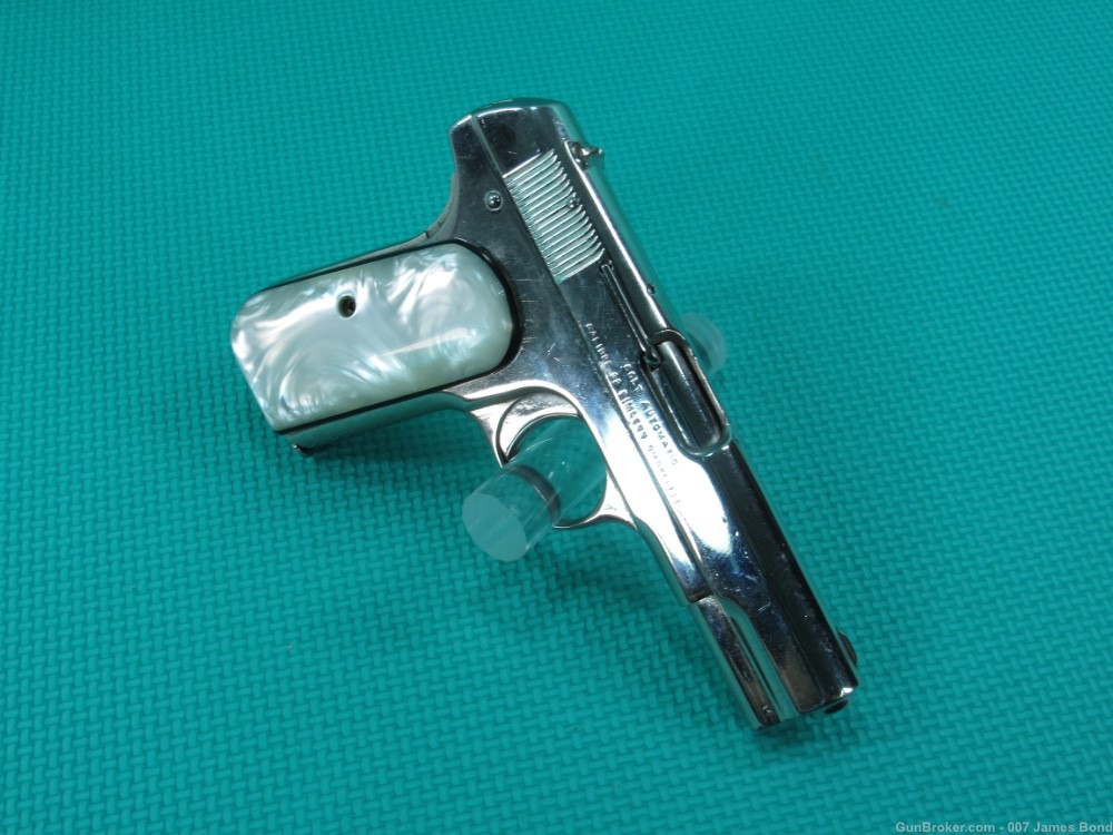 Colt Model 1903 Pocket Hammerless 32 ACP Nickel Finish w/ Pearl Grips Nice-img-3