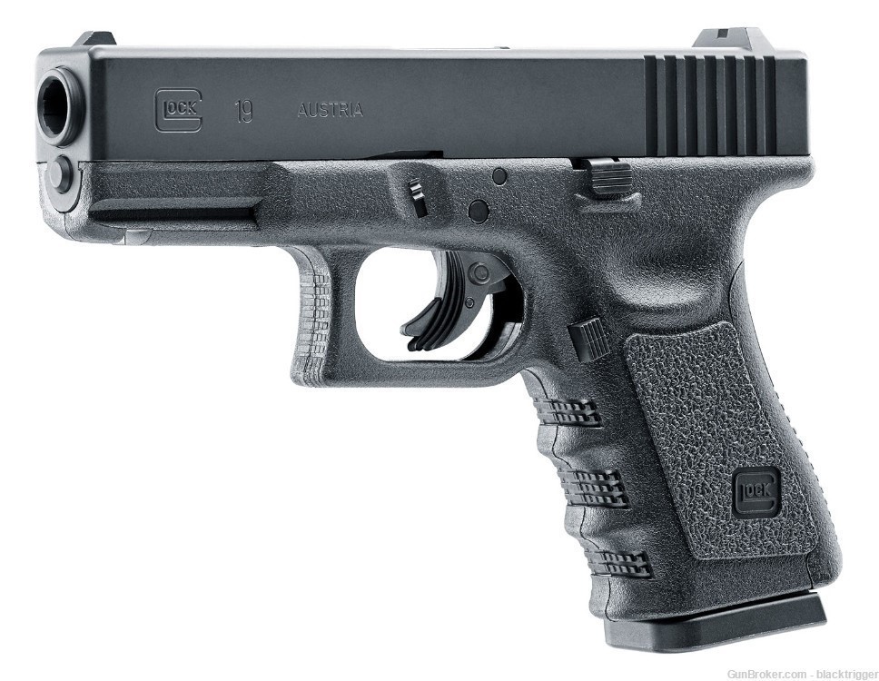 Umarex Glock Air Guns 2255200 Glock 19 Gen3 CO2 177 BB 16+1 4.3" Black Poly-img-3