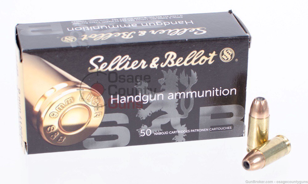 Sellier & Bellot - 115 Gr - 9mm JHP - 50 Rds-img-0