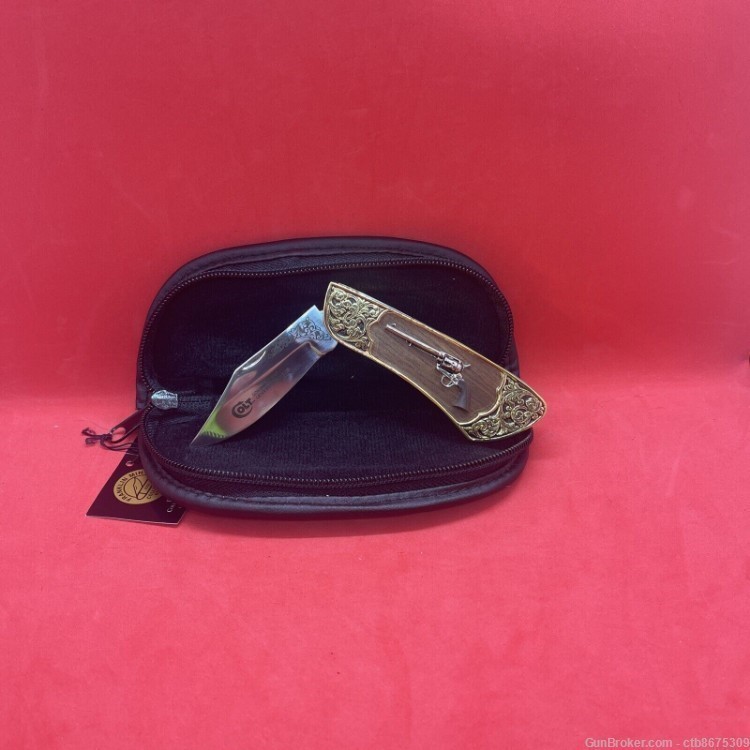 Colt Single Action Army Peacemaker Franklin Mint Collectors Knife with Case-img-0