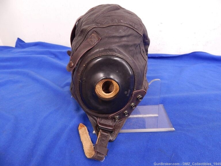 WWII WW2 US Army Air Force Leather Flying Helmet-img-3